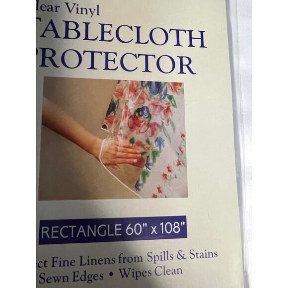 NWT ROYAL NORFOLK LINENS CLEAR VINYL TABLECLOTH PROTECTOR - Rectangle 60"x108" - Picture 4 of 5